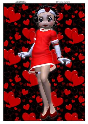 Super Cute Betsy, Valentine A4 Topper