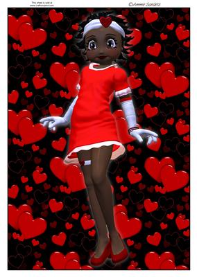 Super Cute Betsy, Valentine A4 Topper