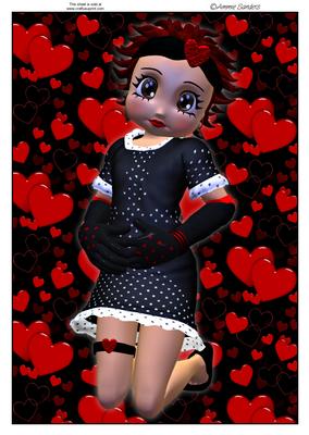 Super Cute Betsy, Valentine A4 Topper