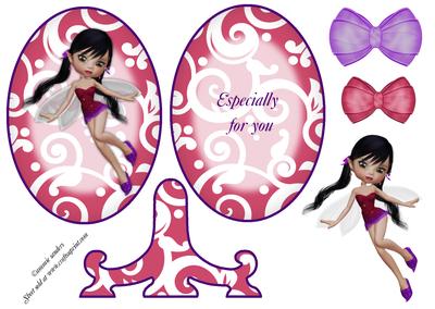 Sweet Little Fairy Plate Card & Stand