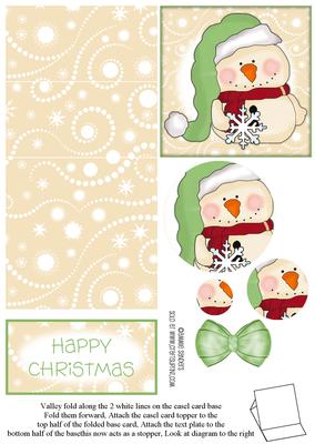 Little Christmas Snowman Easel Card