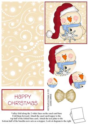 Little Christmas Snowman Easel Card