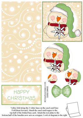 Little Christmas Snowman Easel Card