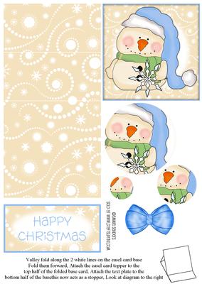 Little Christmas Snowman Easel Card