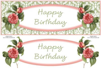 Beautiful Wild Rose Large Dl - Happy Birthday