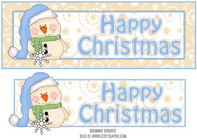 Sweet Little Snowman Happy Christmas Large Dl