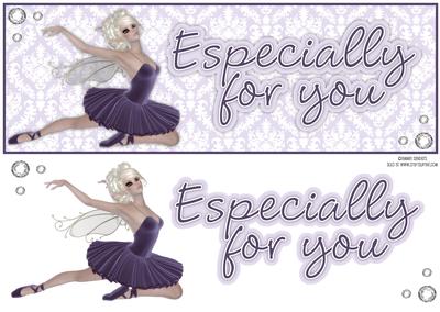 Ballerina in Purple Especially Fo You Large Dl Topper