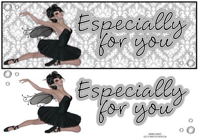 Ballerina in Black Especially for You Large Dl Topper