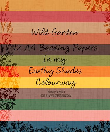 12 A4 Backgrounds - Wild Garden - Earthy Shades