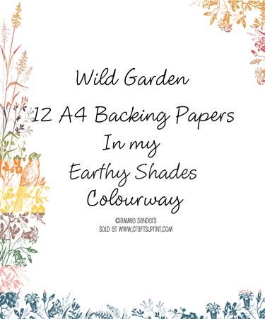 12 A4 Backgrounds - Wild Garden - Earthy Shades