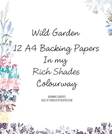 12 A4 Backgrounds - Wild Garden - Rich Shades