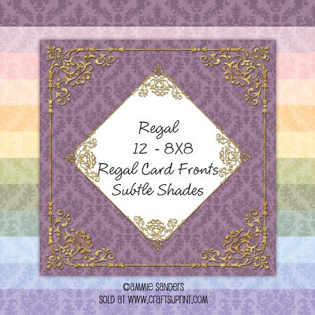 12 8x8 Design Card Fronts - Regal - Subtle Shades