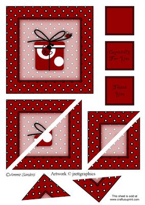 Lady Bugs with a Pressie Corner Stepper