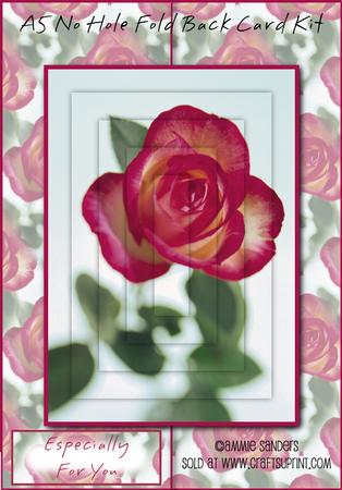 Beautiful Cerise Rose No Hole Fold Back Mini Kit