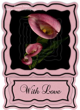 Stunning Calla Lilys Shaped Easel Card Mini Kit