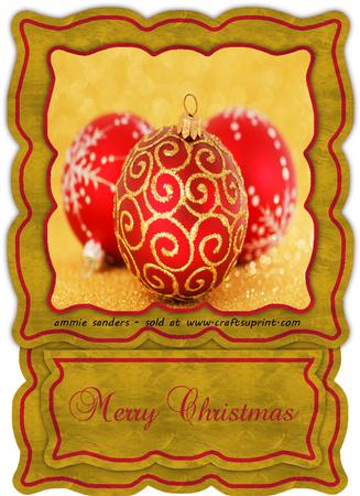 Christmas Baubles Shaped Easel Card Mini Kit