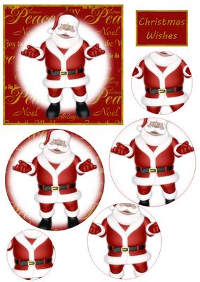 Santa Claus Christmas Circle Pyramid