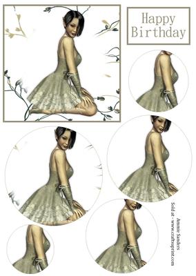 Pretty Elvish Girl Circle Pyramid