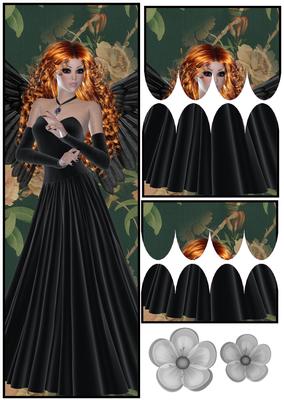 Dark Angel Large Dl Scallop Stacker Card