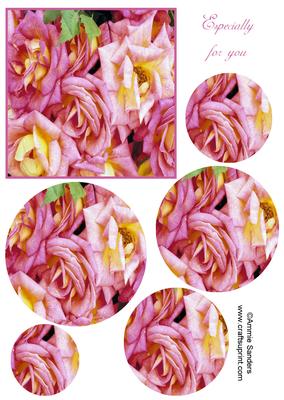 Pink & Yellow Roses Circle Pyramid