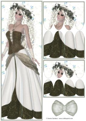 Woodland Princess Large Dl Scallop Stacker Topper
