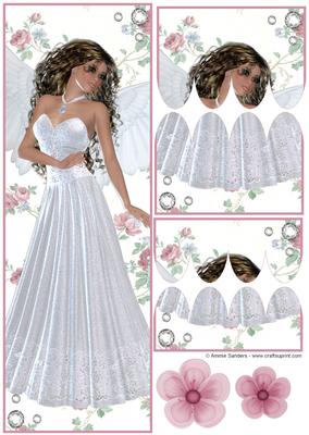 White Angel Large Dl Scallop Stacker Topper