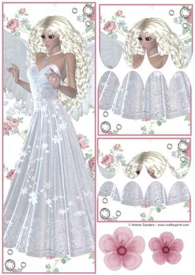 Magical Angel Large Dl Scallop Stacker Topper
