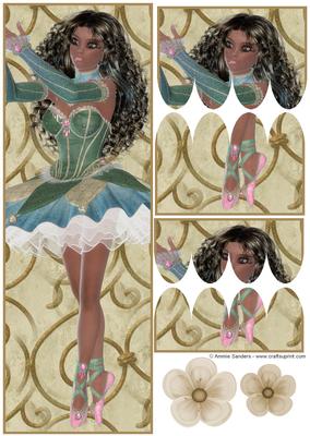 Dancing Ballerina Large Dl Scallop Stacker Topper