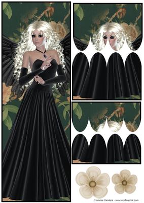 Dark Angel Large Dl Scallop Stacker Topper