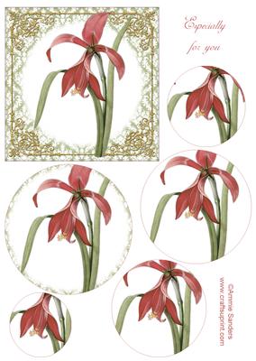 Beautiful Floral Topper & Circle Pyramid Layers