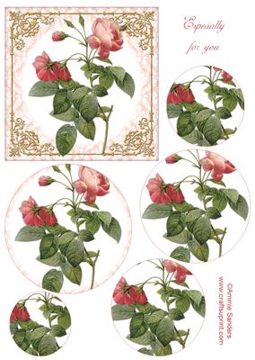 Beautiful Floral Topper & Circle Pyramid Layers