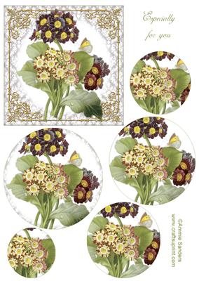 Beautiful Floral Topper & Circle Pyramid Layers