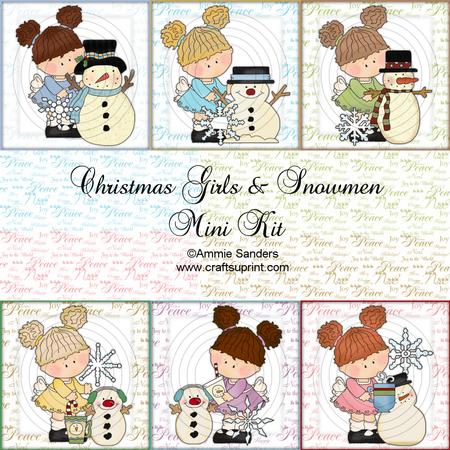 Little Girls & Snowmen Christmas Bumper Kit
