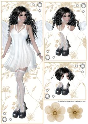 Beautiful Angel Large Dl Scallop Stacker Topper