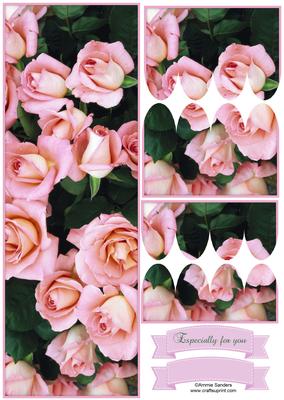 Pink Roses Large Dl Scallop Stacker Topper