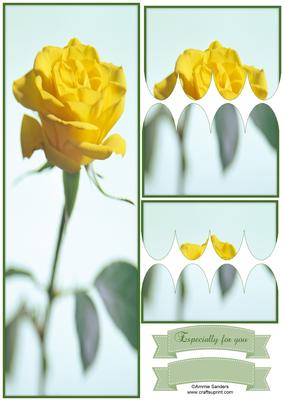 Yellow Rose Large Dl Scallop Stacker Topper