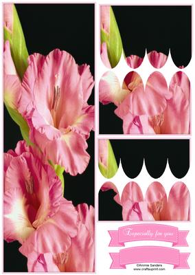 Beautiful Floral Large Dl Scallop Stacker Topper