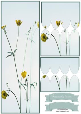 Beautiful Floral Large Dl Scallop Stacker Topper