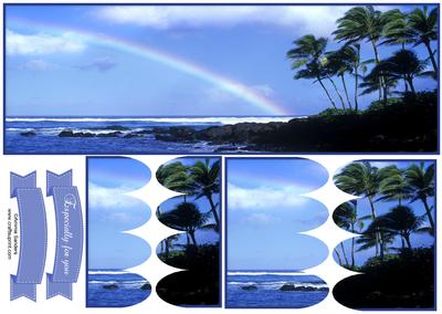 Rainbow After the Storm Large Dl Scallop Stacker Topper