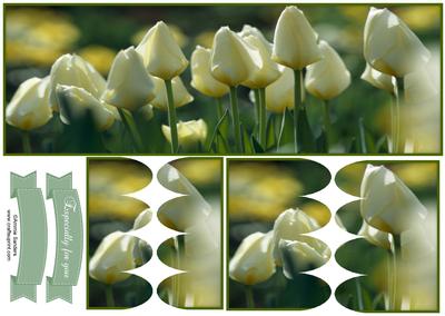 Beautiful Floral Large Dl Scallop Stacker Topper