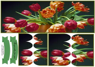 Beautiful Tulips Large Dl Scallop Stacker Topper