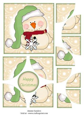 Sweet Little Snowman Corner Stacker & Sentiment