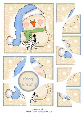 Sweet Little Snowman Corner Stacker & Sentiment