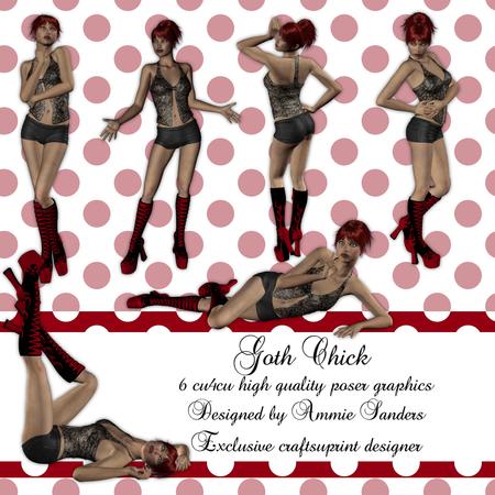 Goth Chick 6 Cu4cu High Quality Poser Graphics