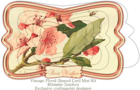 Beautiful Painted Flower & Bee Shaped Card Mini Kit