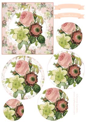 Floral Bouquet Topper & Decoupage