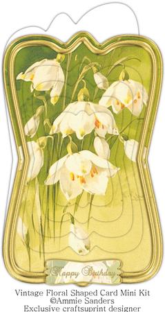 Beautiful Painted Snow Drops Shaped Card Mini Kit