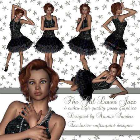 The Girl Loves Jazz High Quality Png Format Graphics