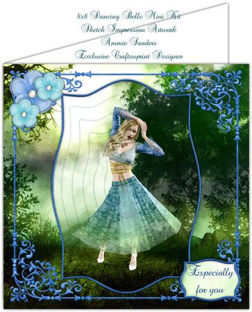 8x8 Dancing Belle Sketch Impression Art Mini Kit