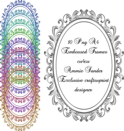 10 Png A4 Fancy Embossed Frames Cu4cu